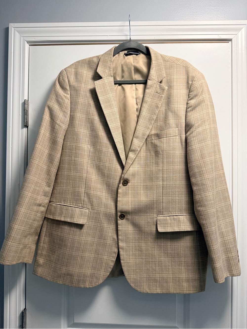 Nautica Men's Beige Plaid Sport Coat